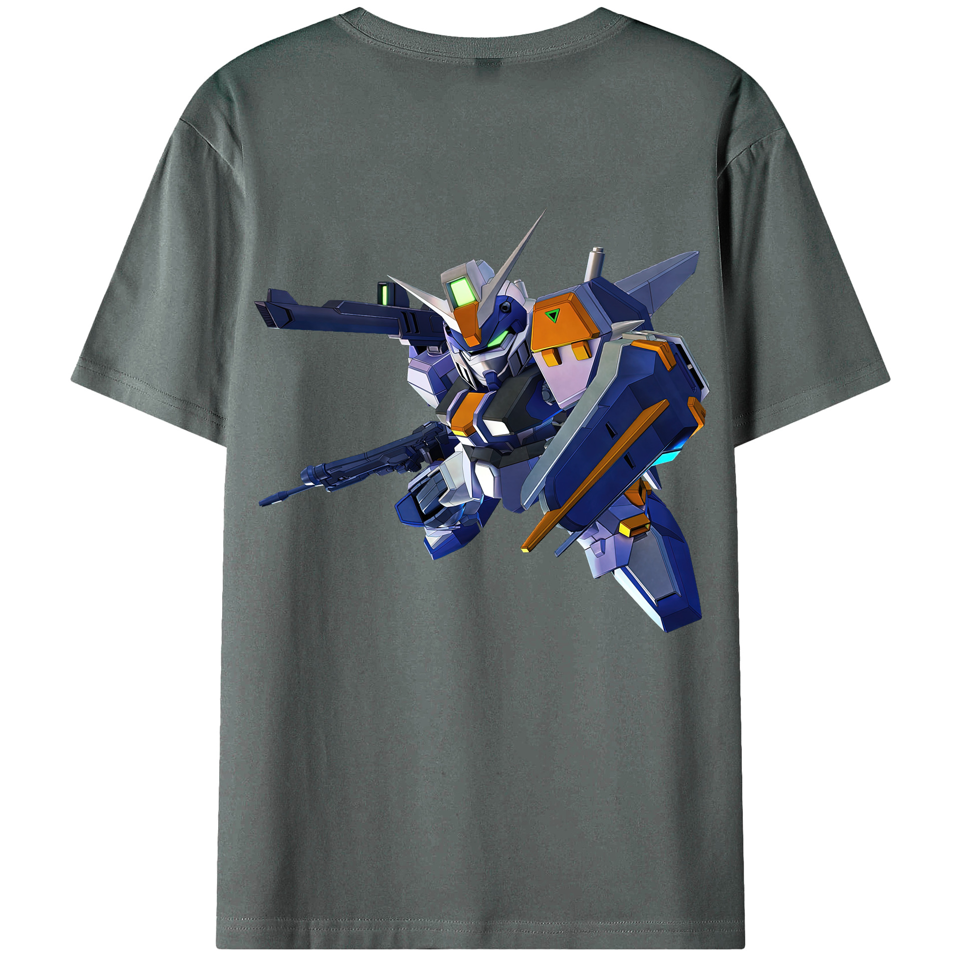 （画像用） 機動戦士ガンダム Mobile Suit Gundam 綿100％ メンズ半袖Tシャツ（バックプリント） 通気性